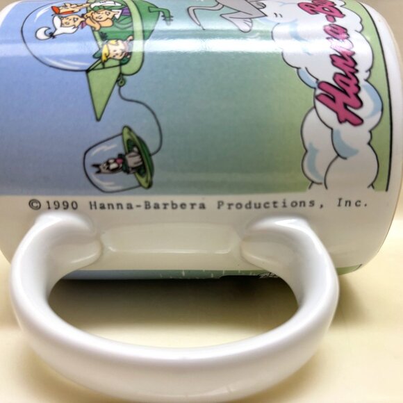Vintage THE JETSONS Coffee Mug 1990 Hanna Barbera Vitromaster Astro Elroy George - Picture 2 of 7